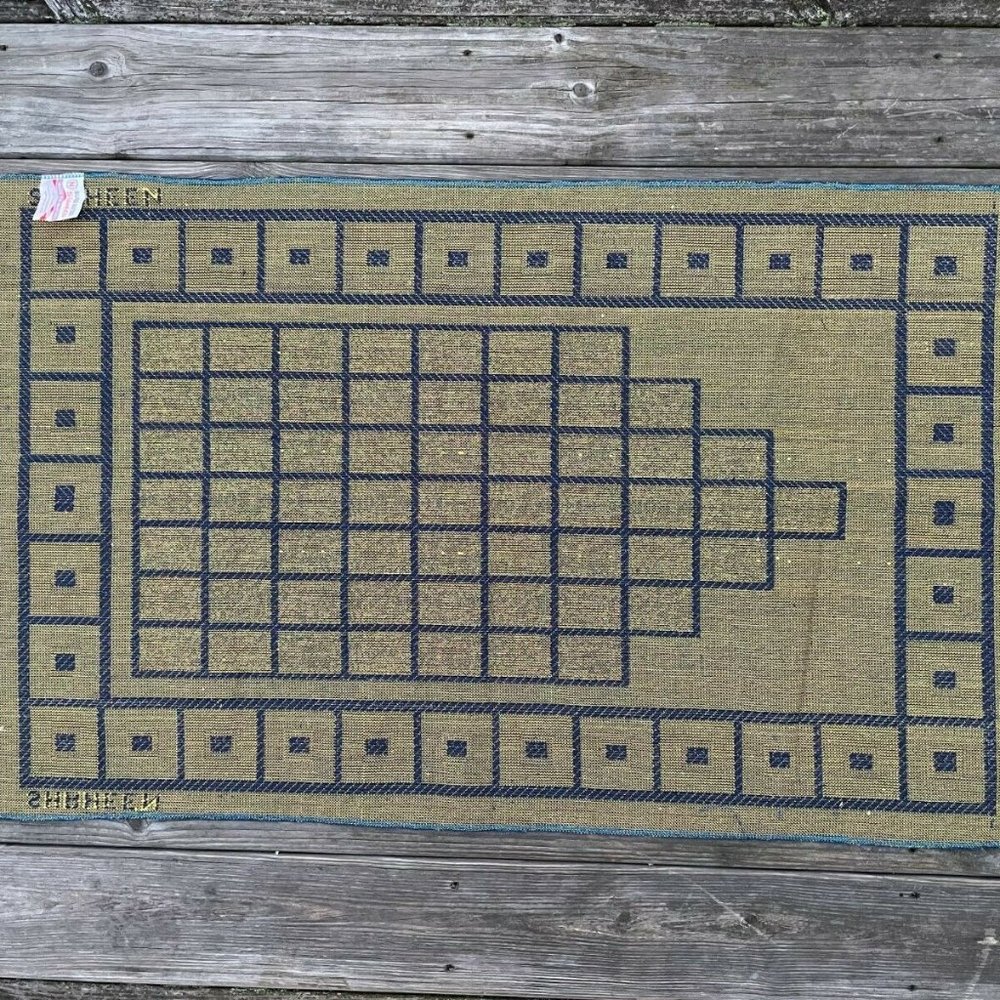 Pray Rug Jai Namaz Area Rug Blue Velvet Soft Religious Rug Muslim Islamic Rug - Picture 9 of 10